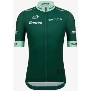 Santini Maillot à Manches Courtes Tour De France Green 2025 pas cher