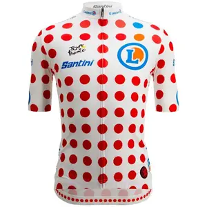 Santini Maillot à Manches Courtes Tour De France Polka Dot 2025 pas cher