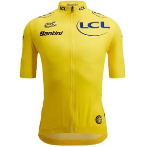 Santini Maillot à Manches Courtes Tour De France Yellow 2025 pas cher