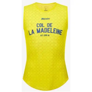 Santini Sous-vêtement Sans Manches Maillot Jaune Col De La Madeleine 2...Vendu parbikeinn
