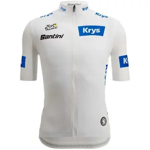 Santini Maillot à Manches Courtes Tour De France White 2025 pas cher
