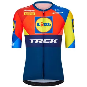 Santini Maillot à Manches Courtes Replica Lidl-trek 2025 pas cher