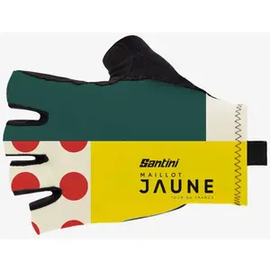 Santini Gants Courts Combo Tour De France Official General Leader pas cher