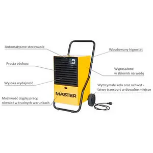 Master DH 26 Bouwdroger luchtontvochtiger 620W - 27 liter - 350m3/h pas cher