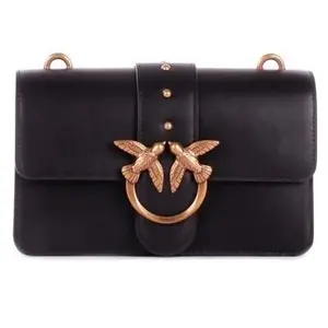 PINKO Sac à épaule bandoulière noir pour femme - Love One Mini ST. CL....Vendu parcdiscount