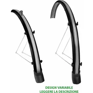 Bonin 48 Mm Spatbordset Zwart,Grijs 700 - 28´´