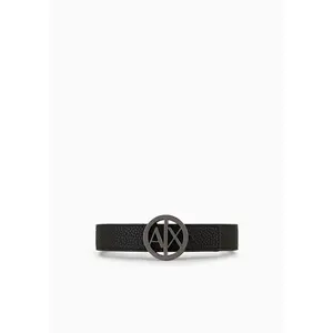Armani Exchange Ceinture Essential pour femme, double face, avec logo circulaire, Noir/blanc, XL pas cher