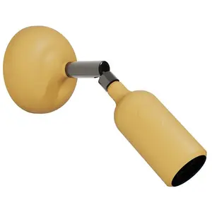 creative cables Lampe Fermaluce en silicone avec articulation et interrupteur intégré, sans ampoule, moutardeVendu parbricoinn