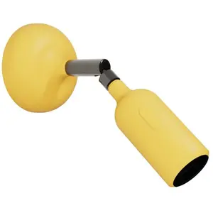 creative cables Lampe Fermaluce en silicone avec articulation et interrupteur intégré, sans ampoule, jauneVendu parbricoinn