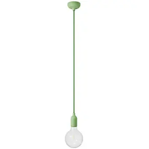 Creative Cables Suspension Colorée Avec Câble Textile Avec Bulb Silicone