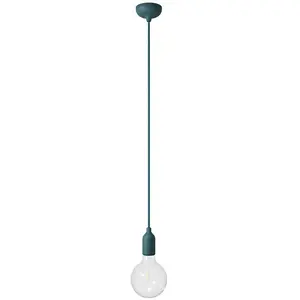 Creative Cables Suspension Colorée Avec Câble Textile Avec Bulb Silicone pas cher