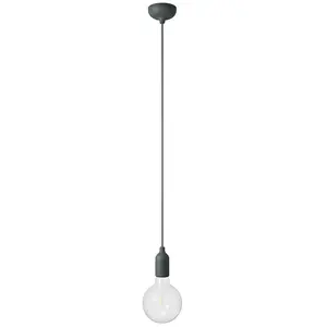 Creative Cables Suspension Colorée Avec Câble Textile Avec Bulb Silicone pas cher