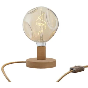 Creative Cables Lampe De Table En Bois Posaluce Bumped Avec Interrupteur Bipolaire pas cher