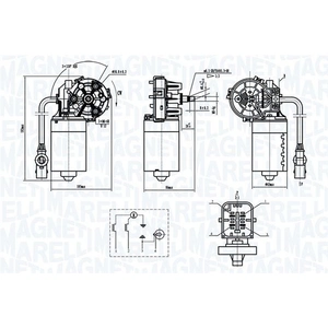 MAGNETI MARELLI Moteur d'essuie-glace pour CITROËN: Xsara Picasso (Ref... pas cher