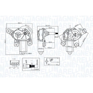 MAGNETI MARELLI Moteur d'essuie-glace pour FIAT: Doblo (Ref: 064071200... pas cher