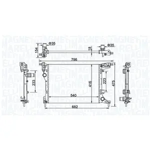 Radiateur BM2033 Magneti Marelli pas cher
