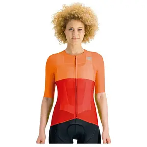 SPORTFUL PRO W Jersey Long Maillot Femme, Chili Red Pamplemousse, SVendu parbikeinn
