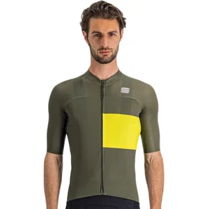 Sportful Fietsshirt Korte Mouwen Groen Geel Heren - Snap Jersey Beetle Cedar-MVendu parbol