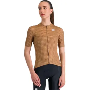 Sportful CHECKMATE Fietsshirt Dames Gold Mauve - Vrouwen - maat L pas cher