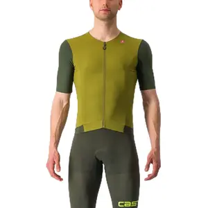 CASTELLI T-shirt Premio en jersey noir pour homme, Vert avocat/vert foncé, SVendu parbikeinn