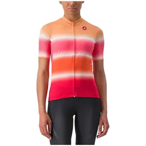CASTELLI T-shirt doux pour femme, Soft Orange/Hibiscus, LVendu parbikeinn