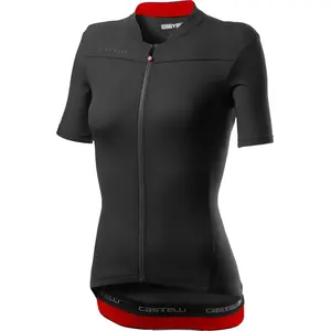 CASTELLI Sweat-shirt pour femme, Noir clair/rouge, M