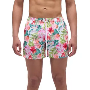 Sundek Short De Bain Elastic Waist And Bora Bora Print pas cher