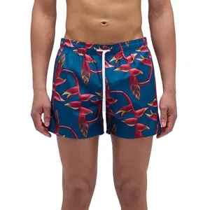 Sundek Short De Bain Elastic Waist In Recycled Polyester With Shooting Blooms Print pas cher