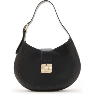 Comparateur de prix : FURLA Sac à épaule noir en cuir pour femme - Club 2 Hobo M Nero 256978