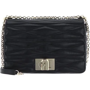 FURLA Leren Schoudertas 1927 Crossbody Bag 28 Nero Zwart pas cher