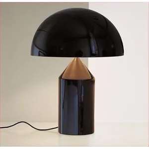 Oluce Atollo 233 Lampe de table 2 x 100 W E27 Variateur Noir pas cher