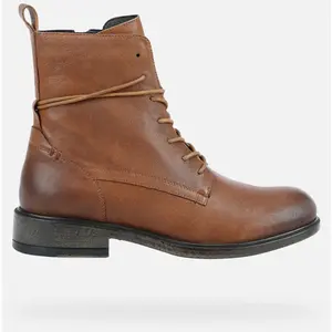 Geox Geox - Boots Catria Cuir - Marron - 36 pas cher