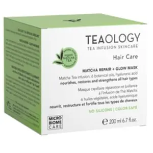 Teaology Matcha Repair + Glow Haarmasker - Herstellend Haarmasker voor Droog en Beschadigd Haar - Met Matcha & Hyaluronzuur - 200 ml