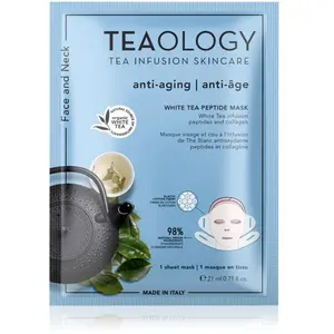 Teaology - White Tea Peptide Mask Masque Visage Et Cou Au Tè Blanc Peptides 21 Ml