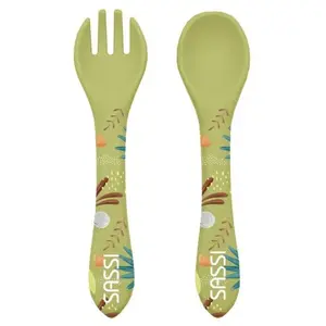 Couverts En Silicone Cracky Le Dinosaure pas cher