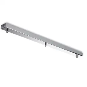 BONETTI ILLUMINA Rail Rosace multi-câbles rectangulaire en fer chromé à 3 trous L.70 x 5 BL291-BIN3-DM70-CR pas cher