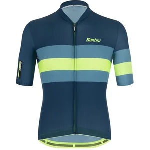 Santini Ecosleek Bengal Korte Mouw Wielertrui Blauw XS Man pas cher