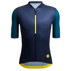 Comparateur de prix : Santini Allez Le Maillot Jaune Korte Mouwen Fietsshirt Blauw XL Man