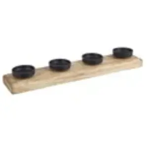 Kerst decoraties Bizzotto P.CANDELA 4P GILLIAN RETT NAT-NERO 50X10 Beige pas cher