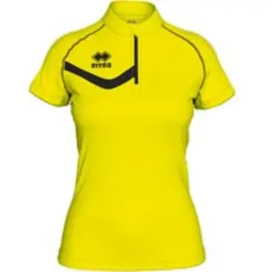 T-shirt fille Errea Shelly - Jaune/Noir - 11/12 ans - Running - Manches courtes - Respirant