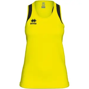 Débardeur running fille Errea Starter - Jaune/Noir - 11/12 ans - Sans manche - Respirant