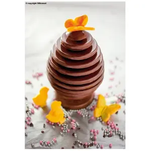 silikomart 194922 moule à pâtisserie avec oeufs de pâque en 3d marron ... pas cher