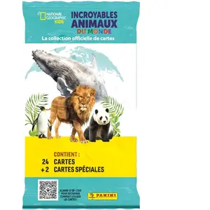 Panini National Geographic Kids Trading Cards Animaux Fat Pack 24 Dont... pas cher