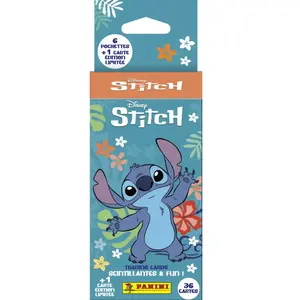 Blister de 6 pochettes + 1 carte EL - PANINI - STITCH TC - 36 cartes pas cher