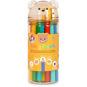 Set de 24 crayons de couleur Legami Teddy Bear pas cher