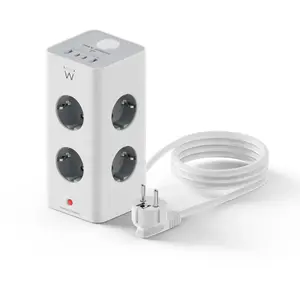 Ewent Multiprise 2xusb A/c 8 Prises Avec Interrupteur 1.5 M pas cher