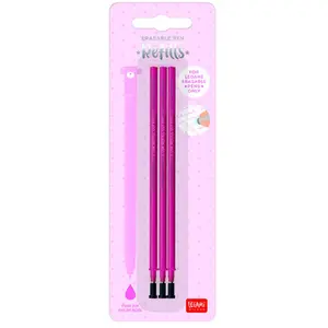Recharge Legami pour stylo gel effaçable - Pack de 3 - Encre rose pas cher