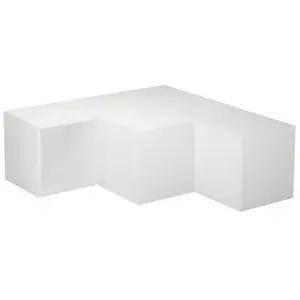 Meuble TV Dfallett - Dmora - Mélamine - Blanc 90x37h32 cm pas cher