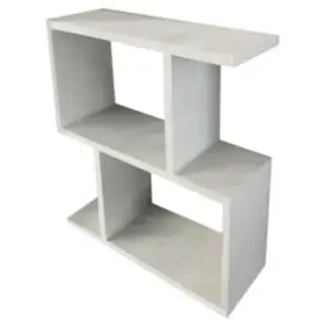 Table basse Dpezzell - Dmora - Mélamine - Blanc 50x23h55.4 cm pas cher