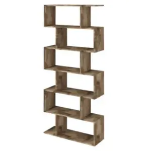 Dmora Bibliothèque haute effet bois chêne pas cher